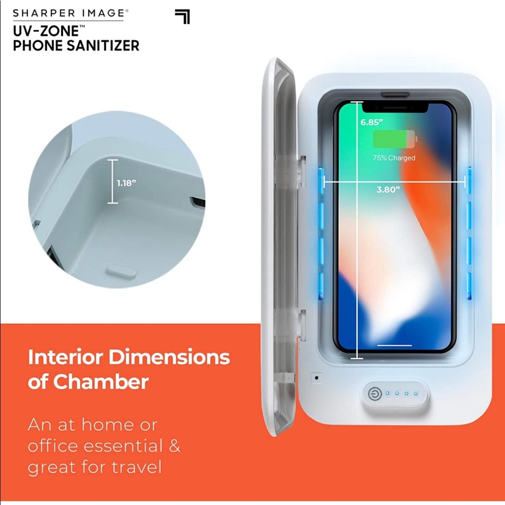 Sharper Image Uv Zone Phone Sanitizer - image 6